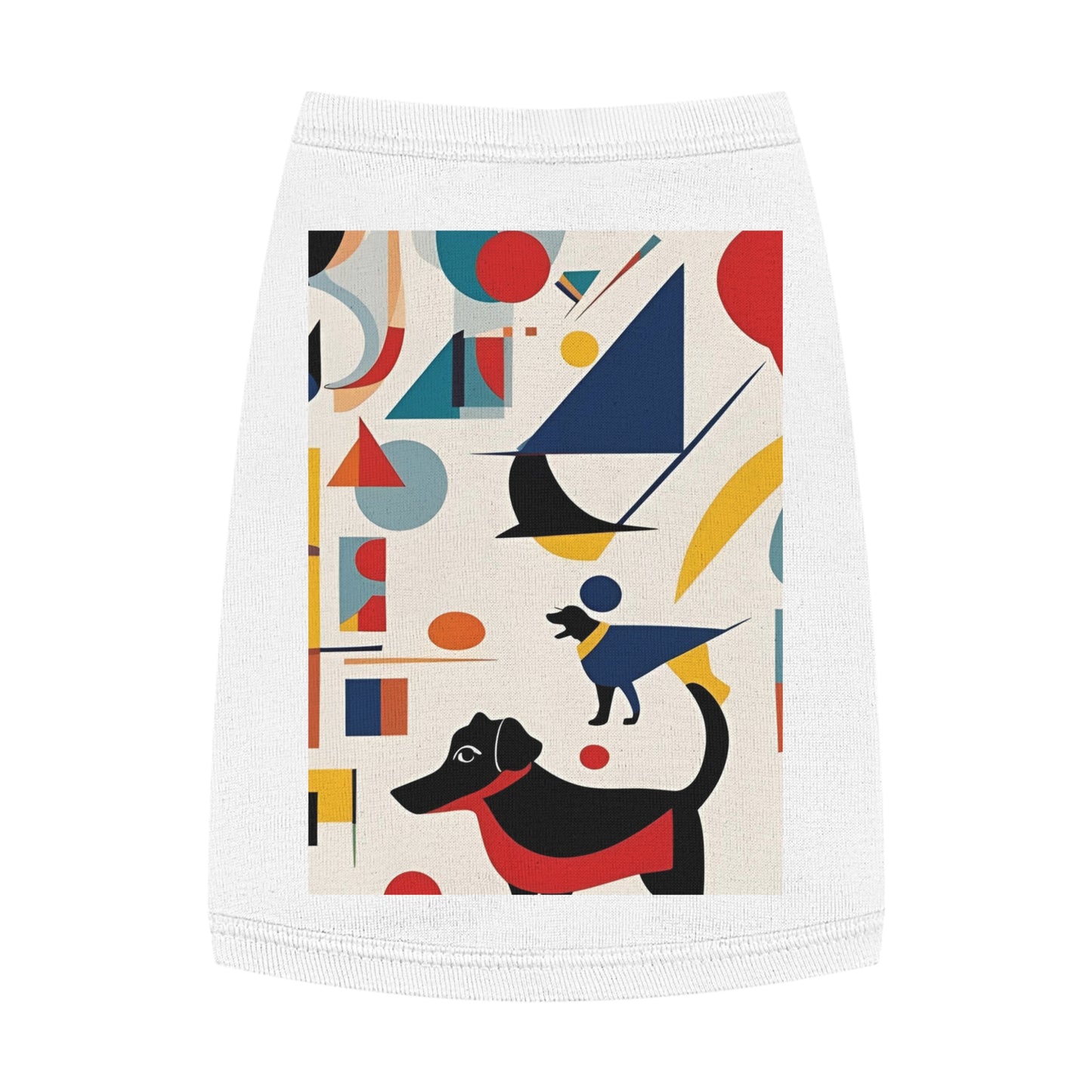 Dog Pet Tank Top / AI generated DOG & Kandinsky / Dog accessories / Dog fashion gifts