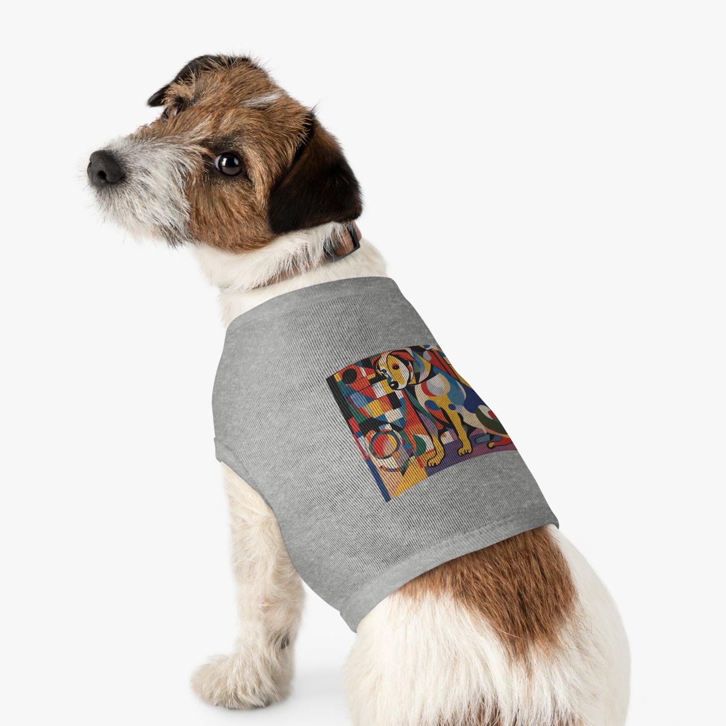 Pet Tank Top / AI Dog & Kandinsky design 6/24 / Dog fashion accesories - clothes