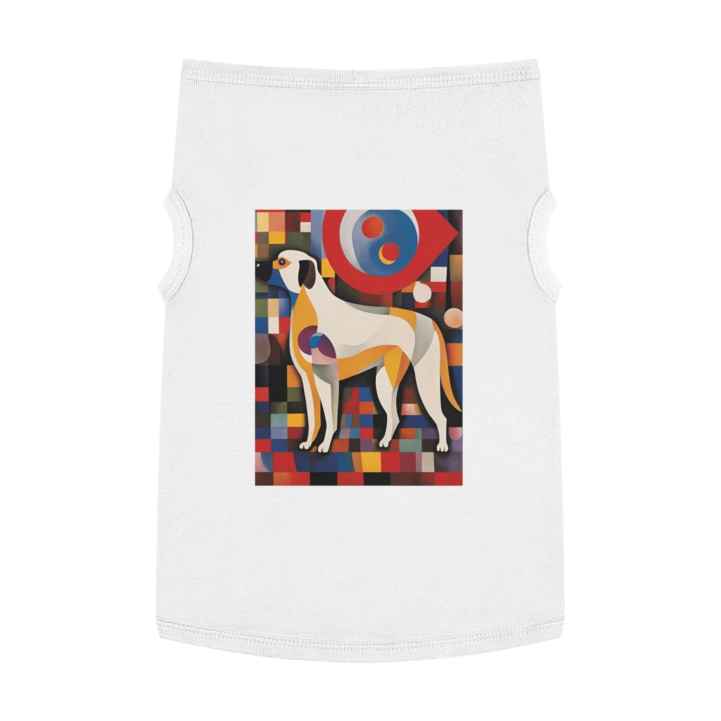 Pet Tank Top / dog lover gift  / dog cloth / AI Kandinsky design / Dog fashion accesories