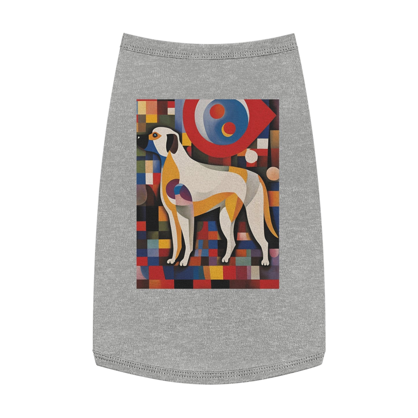 Pet Tank Top / dog lover gift  / dog cloth / AI Kandinsky design / Dog fashion accesories