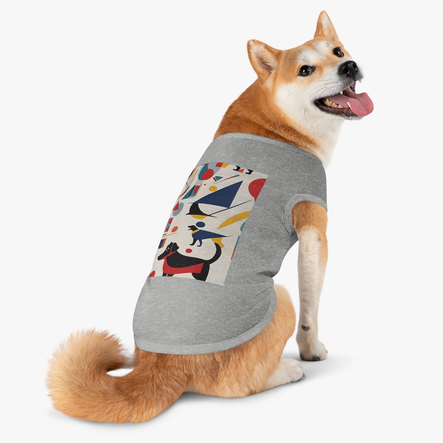 Dog Pet Tank Top / AI generated DOG & Kandinsky / Dog accessories / Dog fashion gifts