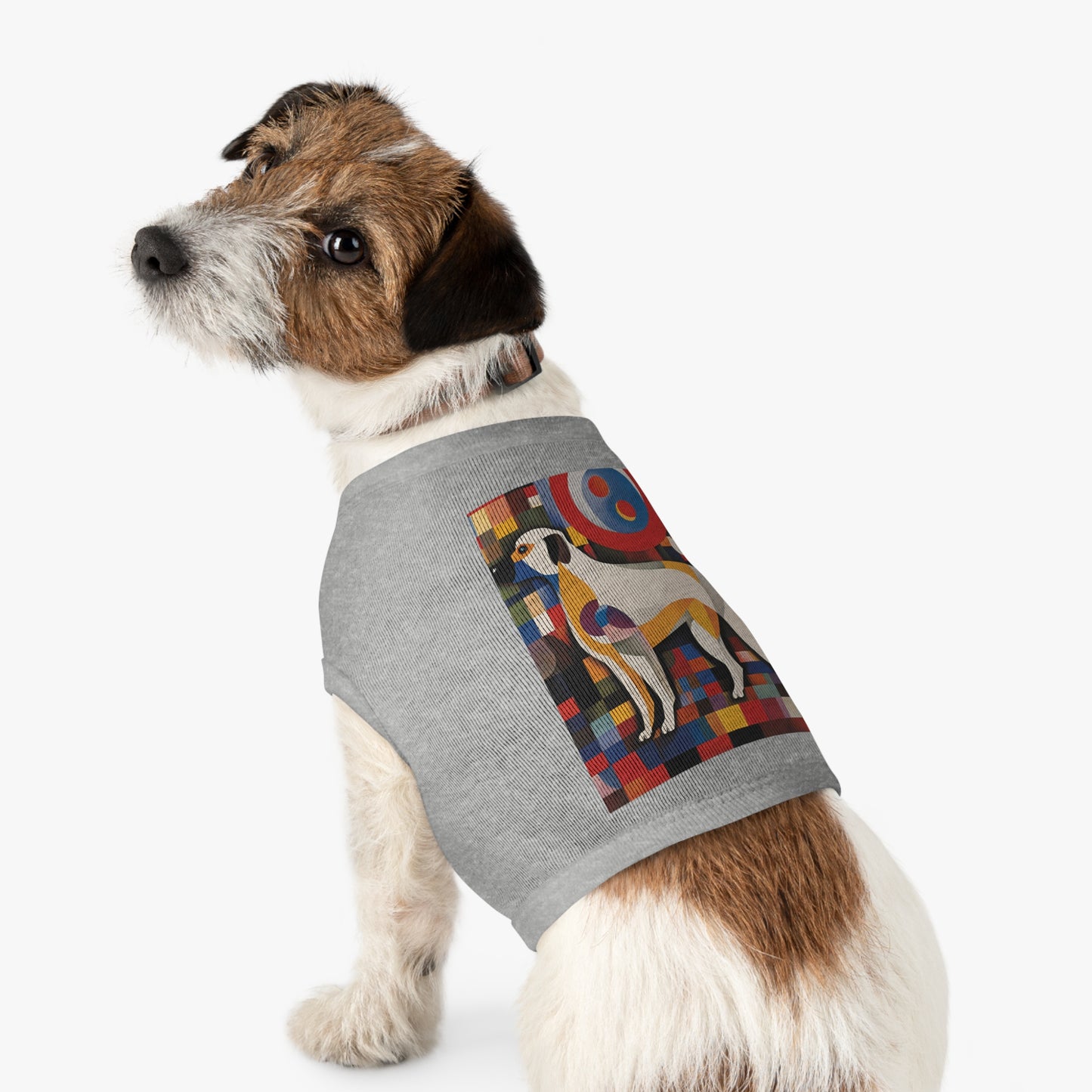 Pet Tank Top / dog lover gift  / dog cloth / AI Kandinsky design / Dog fashion accesories