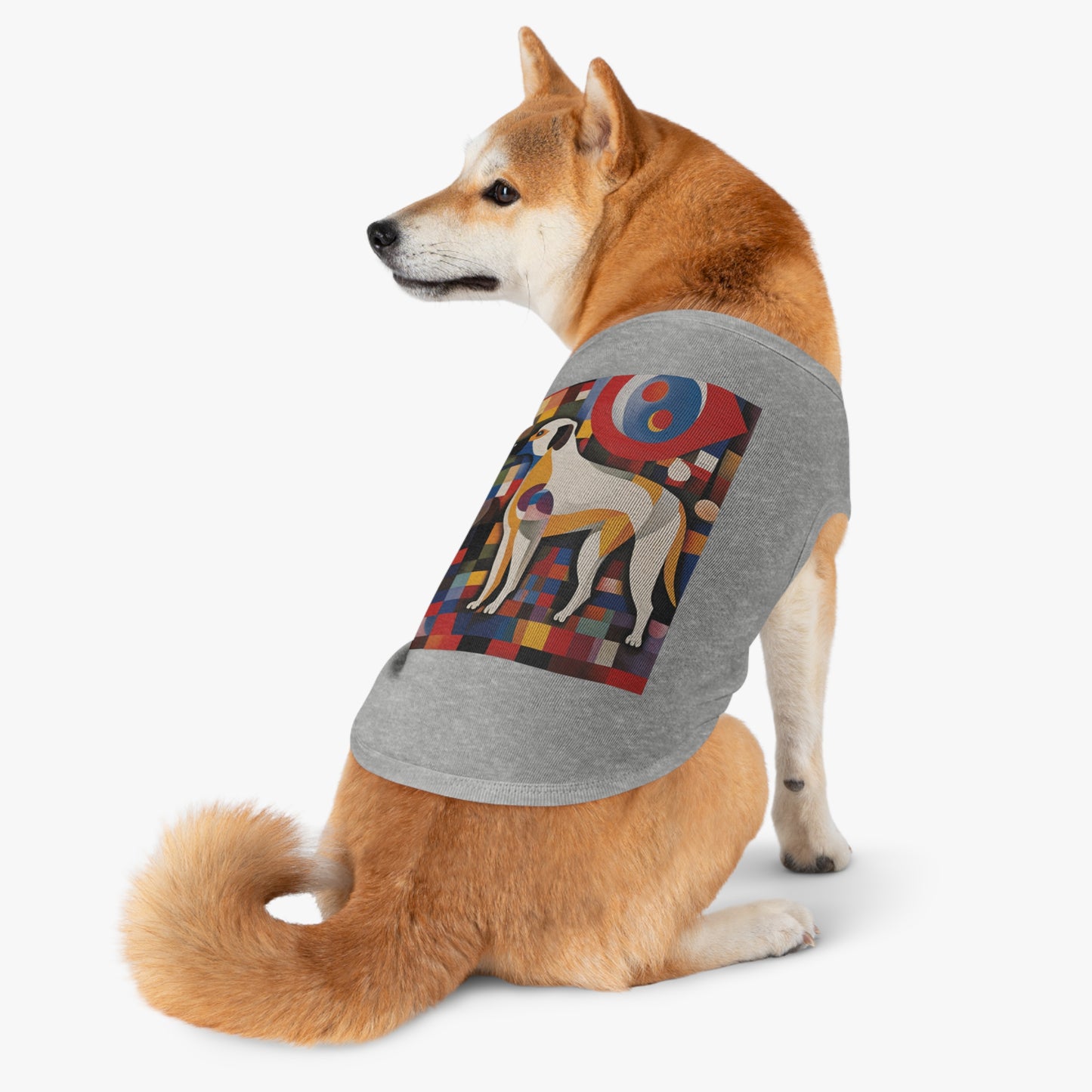 Pet Tank Top / dog lover gift  / dog cloth / AI Kandinsky design / Dog fashion accesories