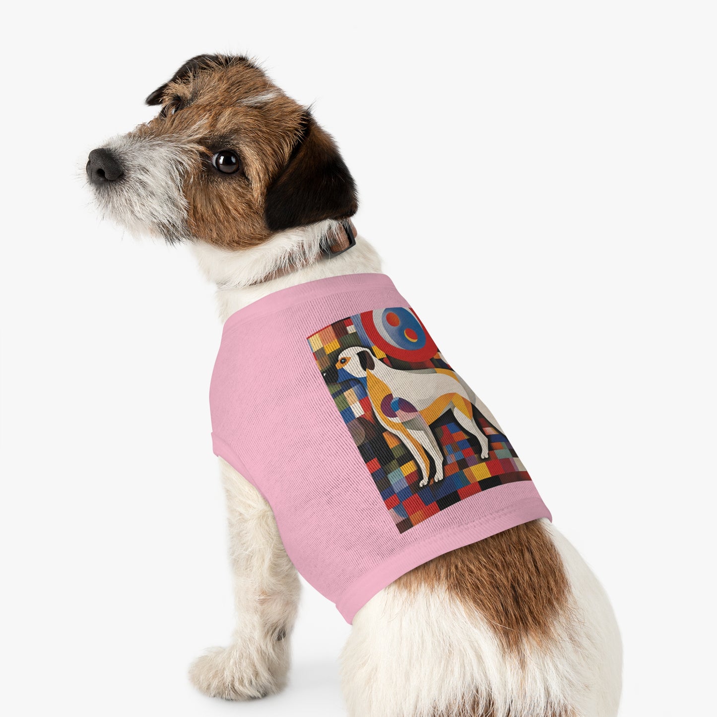 Pet Tank Top / dog lover gift  / dog cloth / AI Kandinsky design / Dog fashion accesories