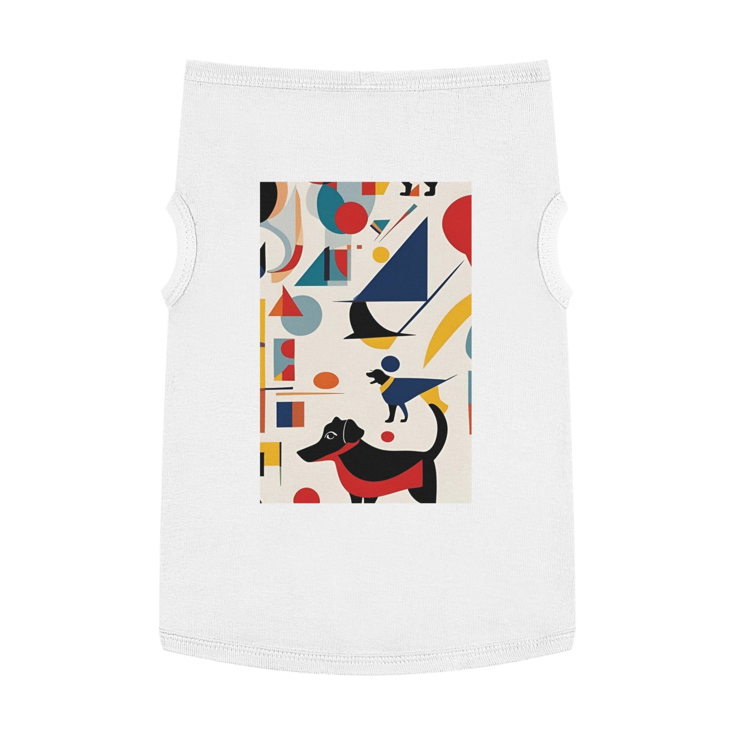 Dog Pet Tank Top / AI generated DOG & Kandinsky / Dog accessories / Dog fashion gifts