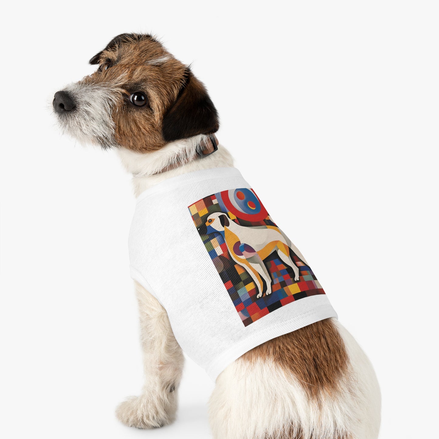 Pet Tank Top / dog lover gift  / dog cloth / AI Kandinsky design / Dog fashion accesories