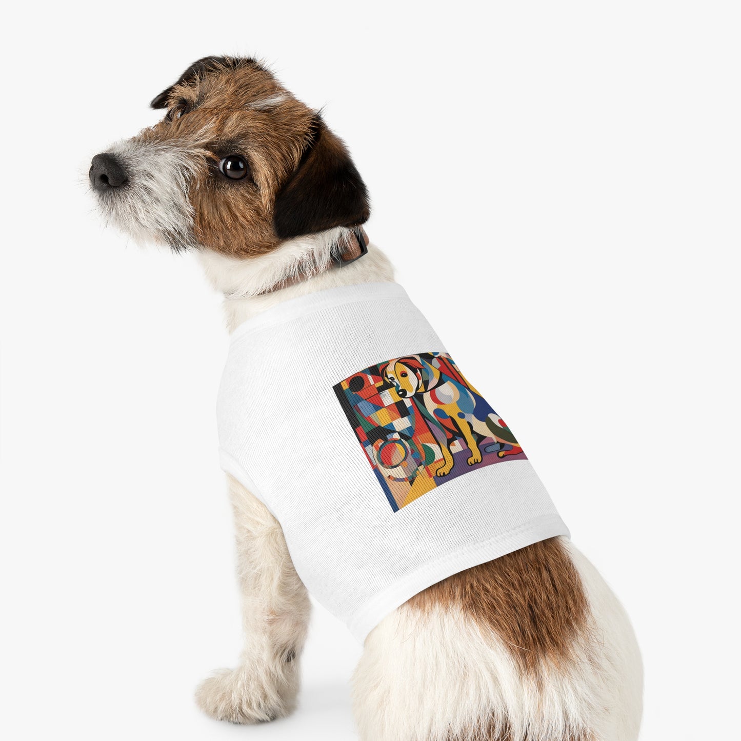 Pet Tank Top / AI Dog & Kandinsky design 6/24 / Dog fashion accesories - clothes