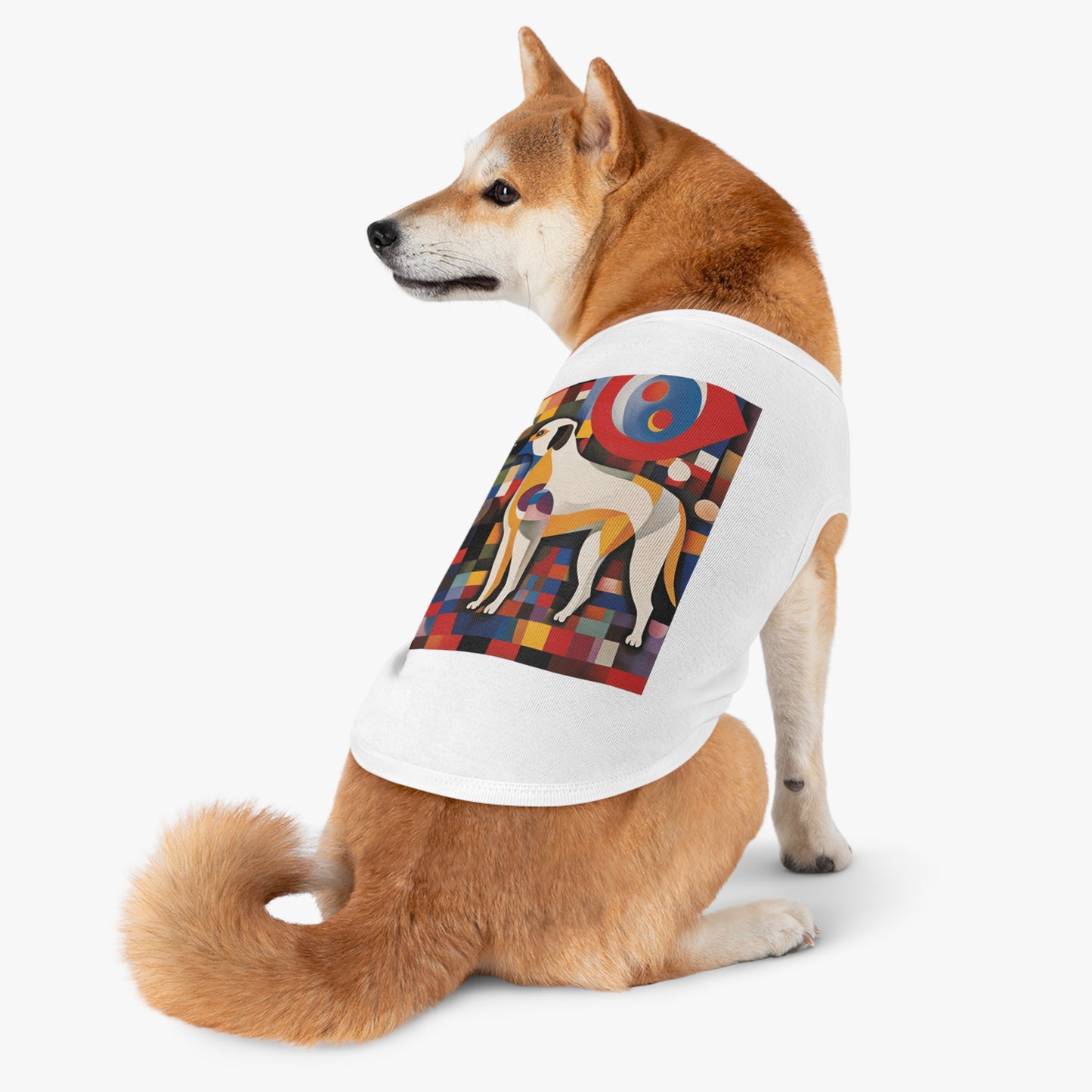 Pet Tank Top / dog lover gift  / dog cloth / AI Kandinsky design / Dog fashion accesories