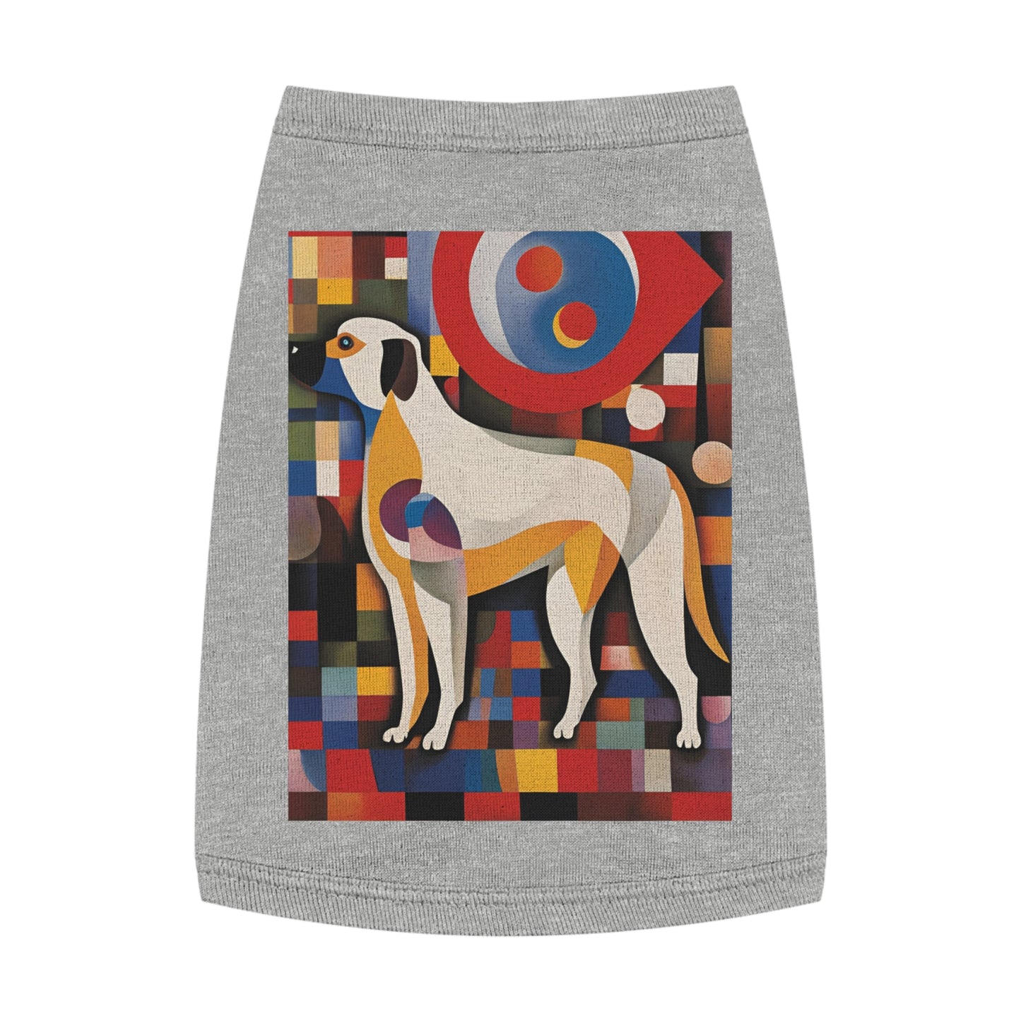 Pet Tank Top / dog lover gift  / dog cloth / AI Kandinsky design / Dog fashion accesories