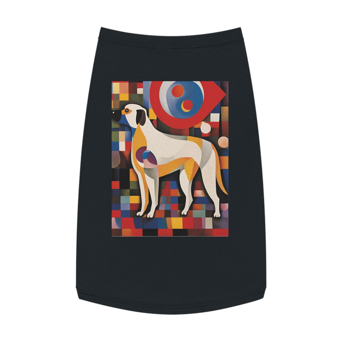 Pet Tank Top / dog lover gift  / dog cloth / AI Kandinsky design / Dog fashion accesories