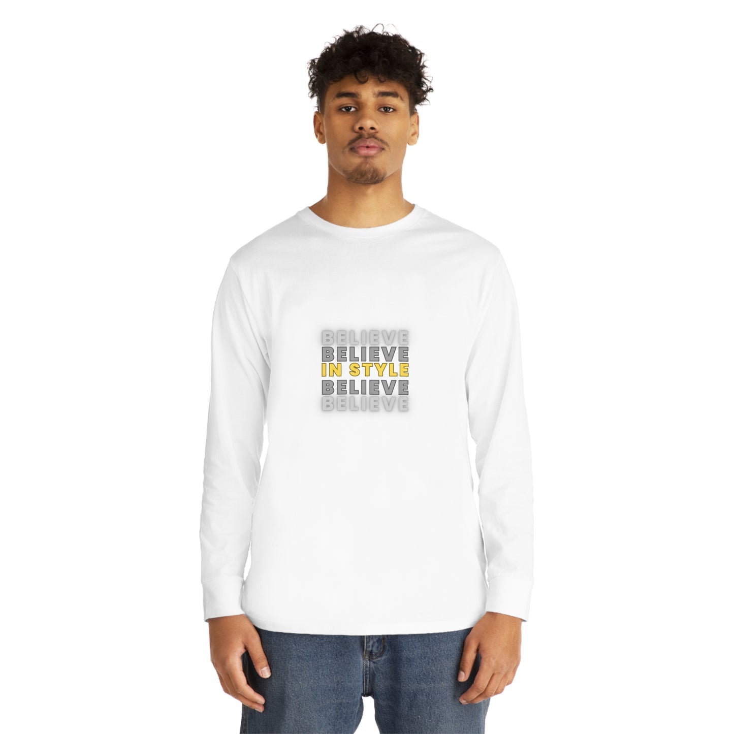 Long Sleeve Crewneck Tee, Back to school outfits, (shipping from US)