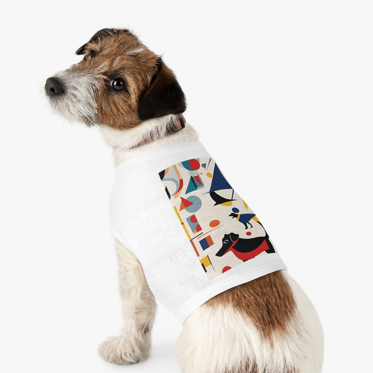 Dog Pet Tank Top / AI generated DOG & Kandinsky / Dog accessories / Dog fashion gifts