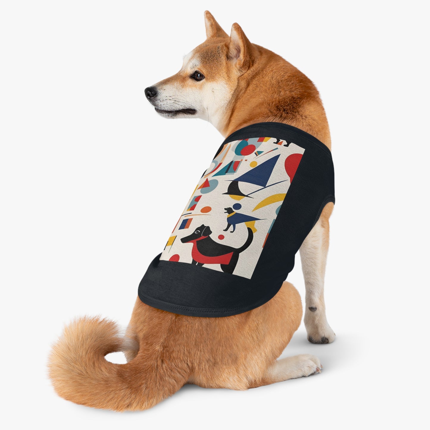 Dog Pet Tank Top / AI generated DOG & Kandinsky / Dog accessories / Dog fashion gifts