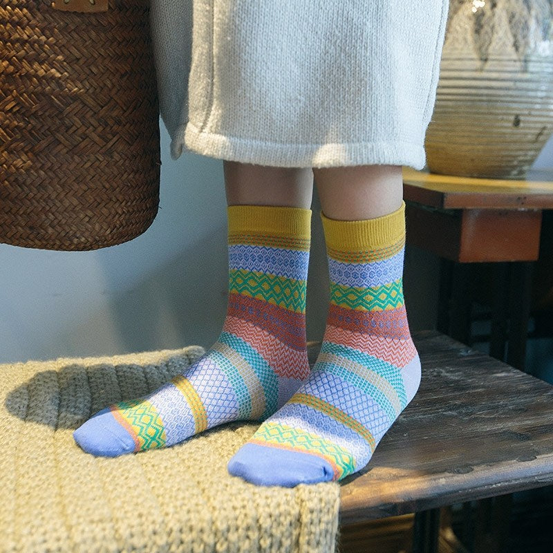 National color cotton socks