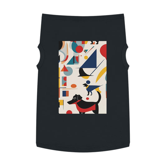 Dog Pet Tank Top / AI generated DOG & Kandinsky / Dog accessories / Dog fashion gifts