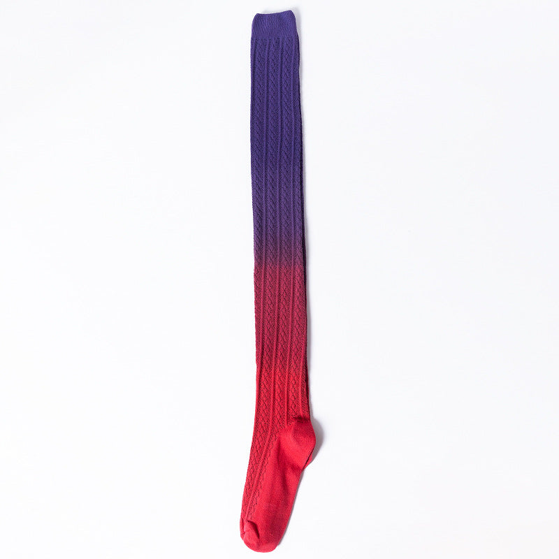 Women's Tie-dye Knitted Long Tube Over The Knee Socks
