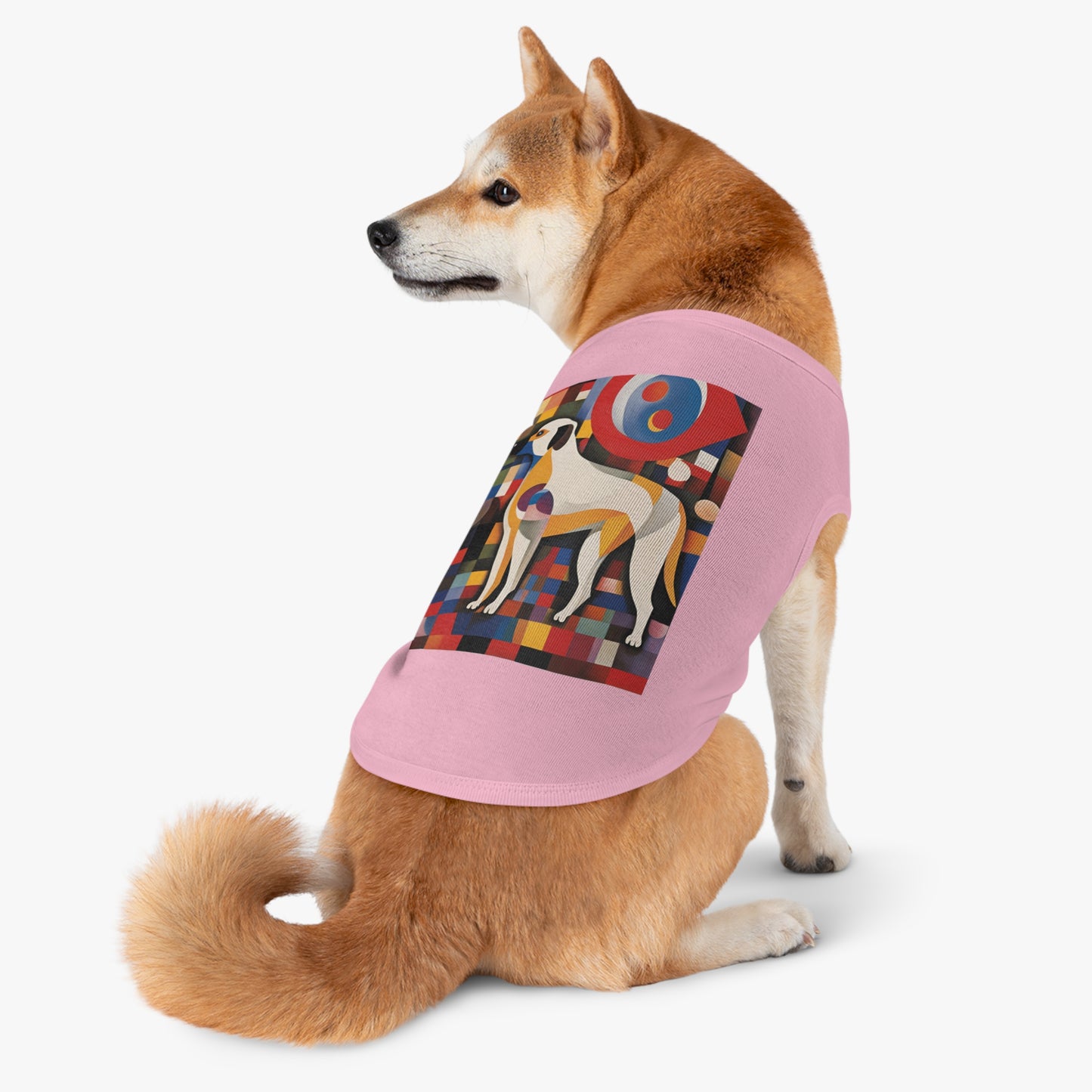 Pet Tank Top / dog lover gift  / dog cloth / AI Kandinsky design / Dog fashion accesories