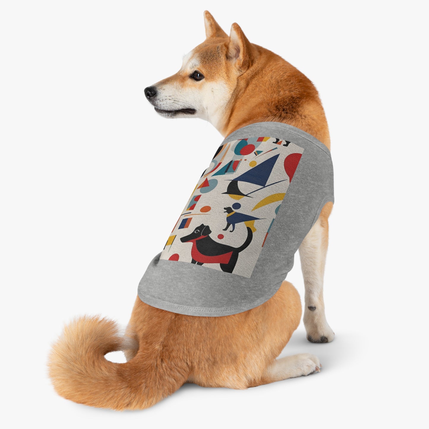 Dog Pet Tank Top / AI generated DOG & Kandinsky / Dog accessories / Dog fashion gifts