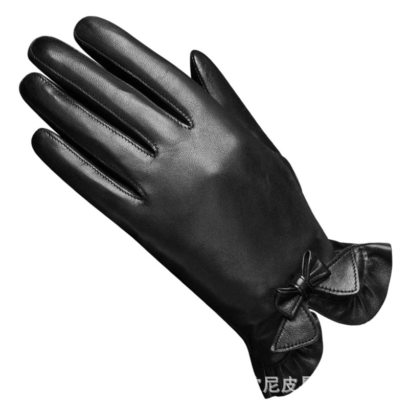 Women's Winter Warm Touch Screen Leather Gloves