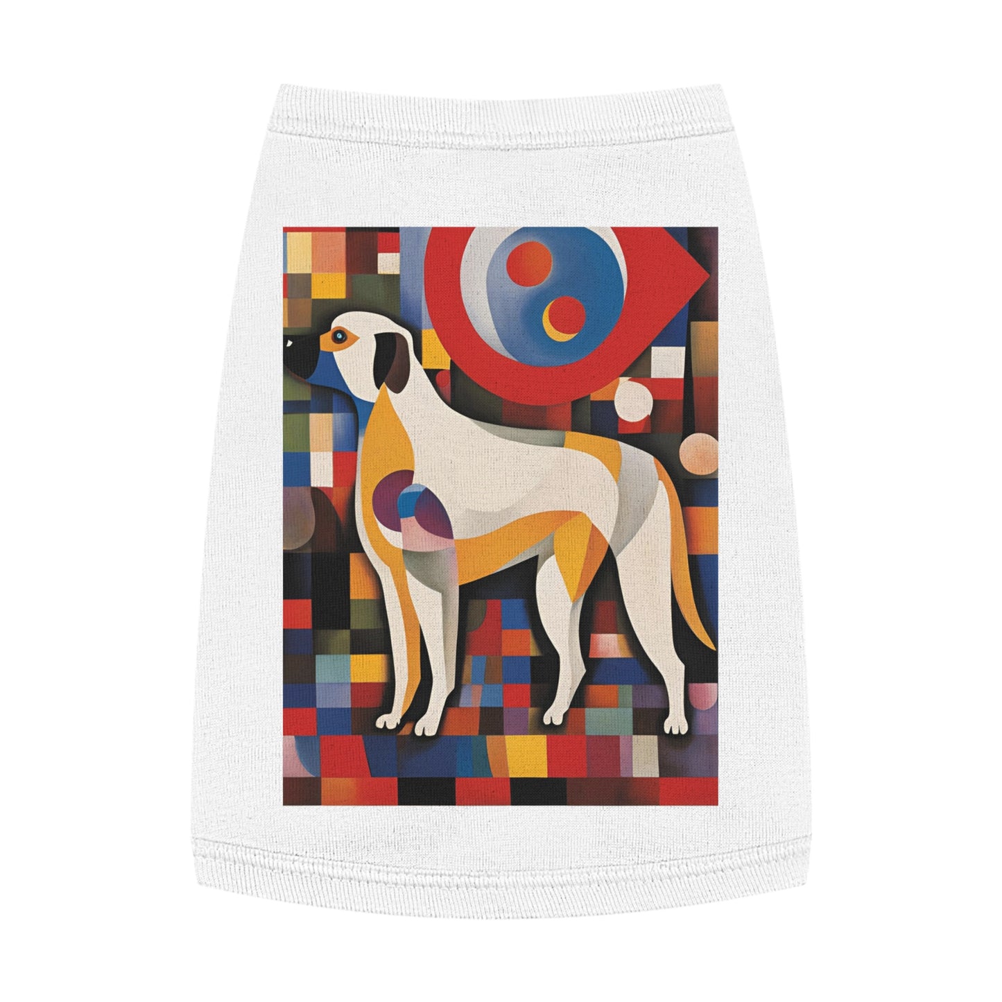 Pet Tank Top / dog lover gift  / dog cloth / AI Kandinsky design / Dog fashion accesories