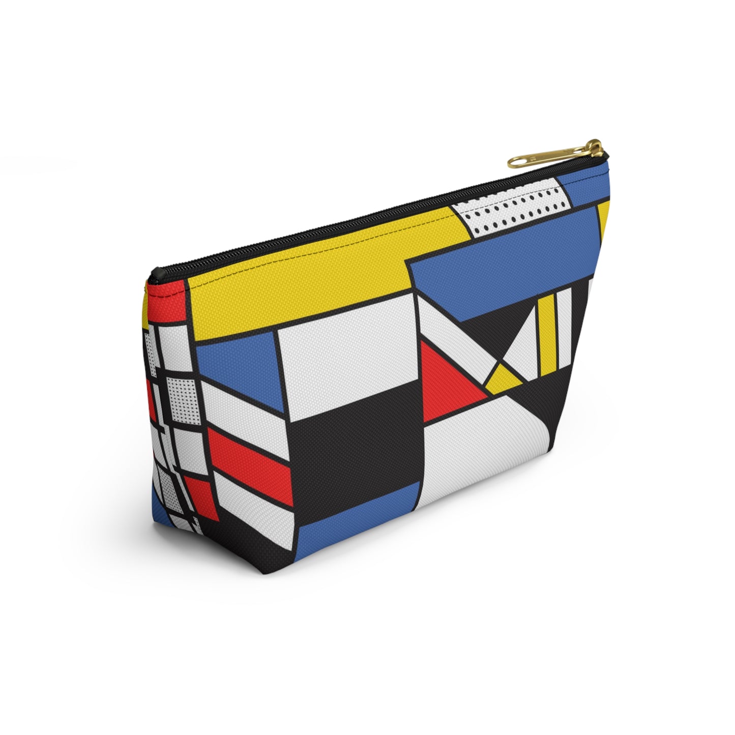 Accessory Pouch w T-bottom, Gift for women, gift for girlfriend, Mondrian design