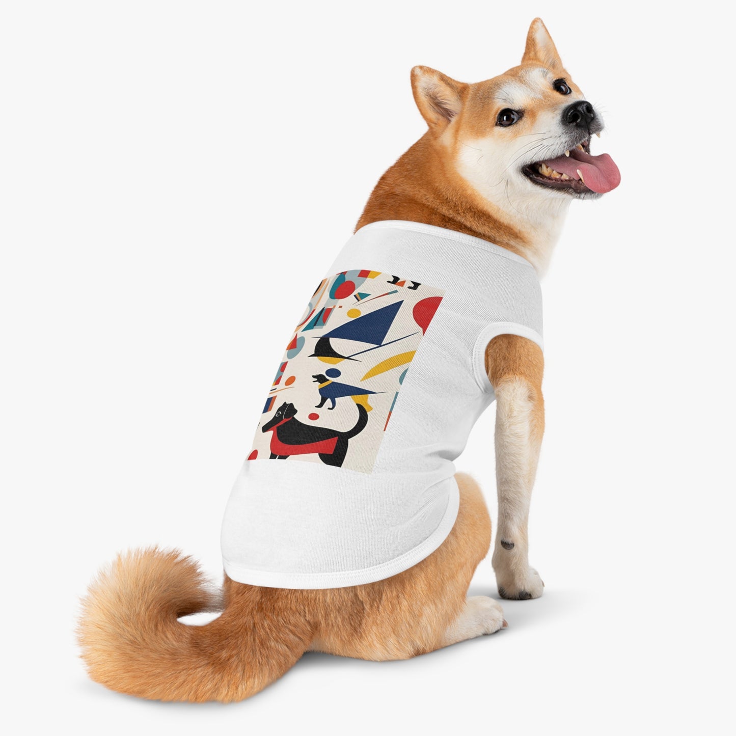 Dog Pet Tank Top / AI generated DOG & Kandinsky / Dog accessories / Dog fashion gifts