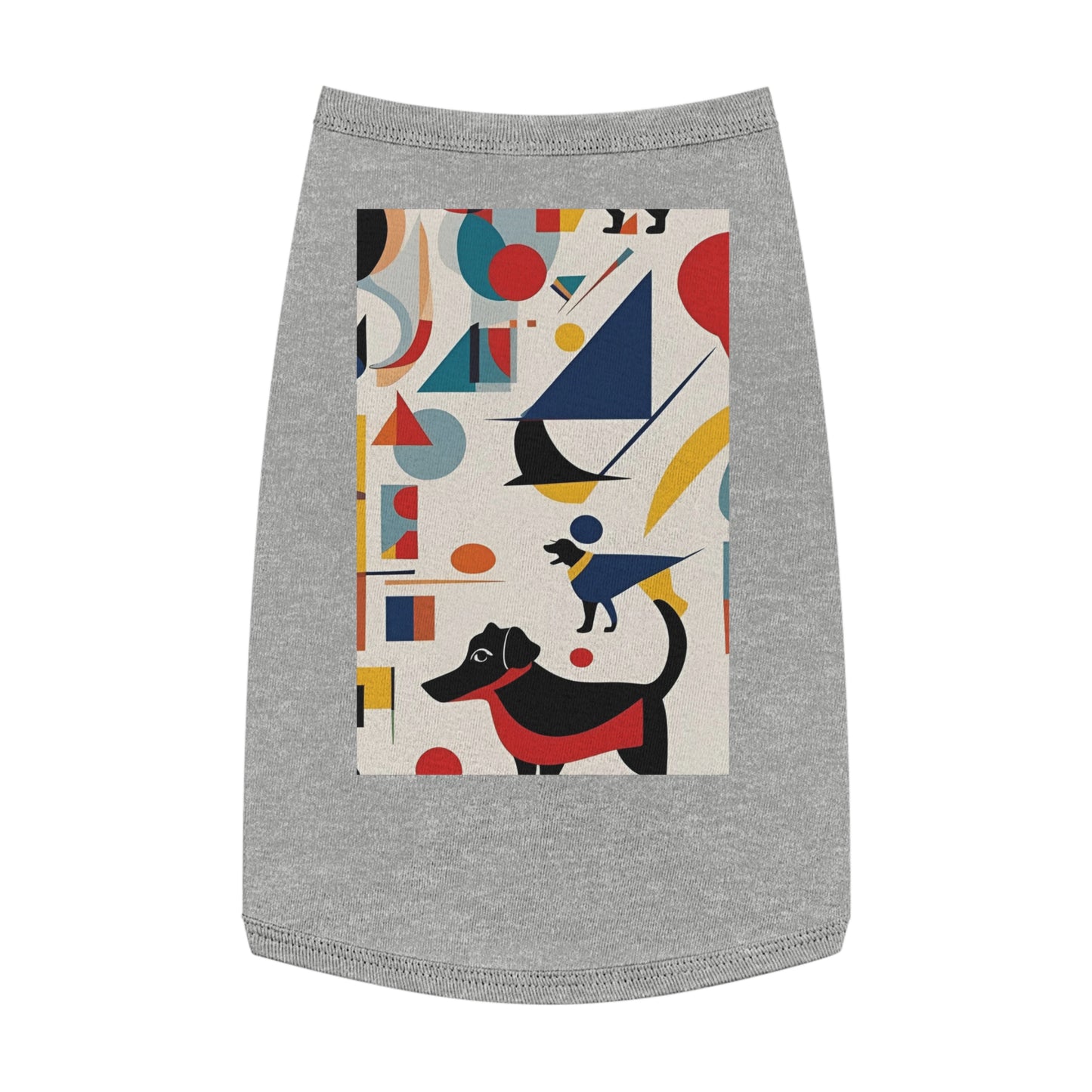 Dog Pet Tank Top / AI generated DOG & Kandinsky / Dog accessories / Dog fashion gifts