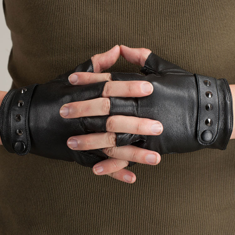 Men's And Women's Half-finger Leather Gloves