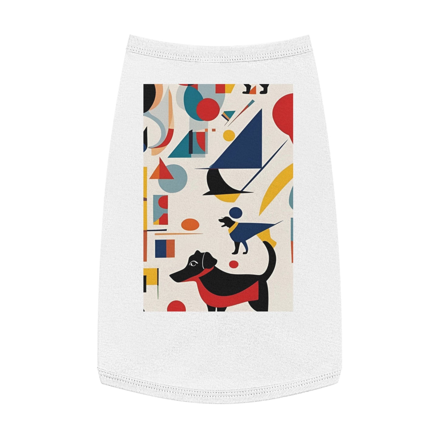 Dog Pet Tank Top / AI generated DOG & Kandinsky / Dog accessories / Dog fashion gifts