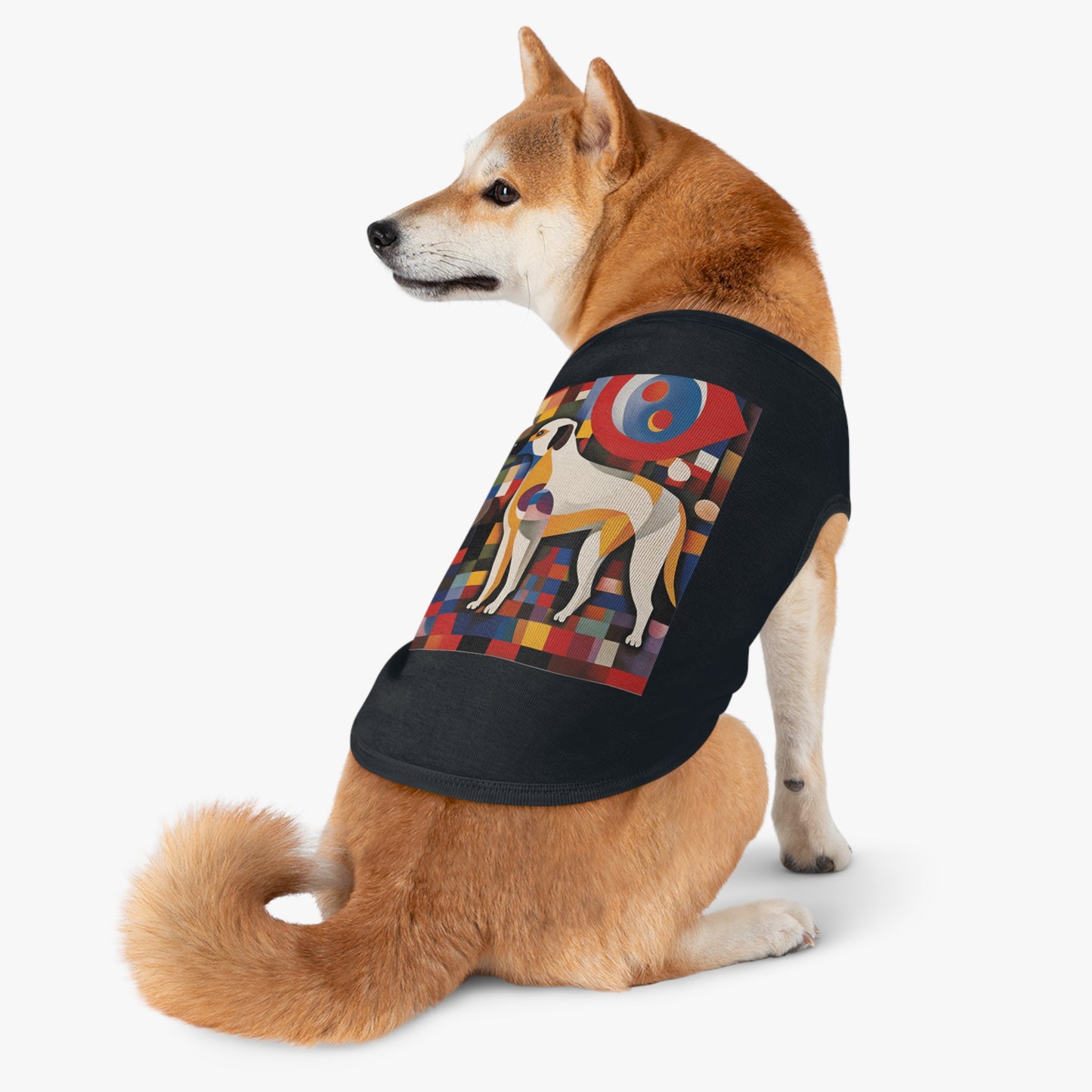 Pet Tank Top / dog lover gift  / dog cloth / AI Kandinsky design / Dog fashion accesories