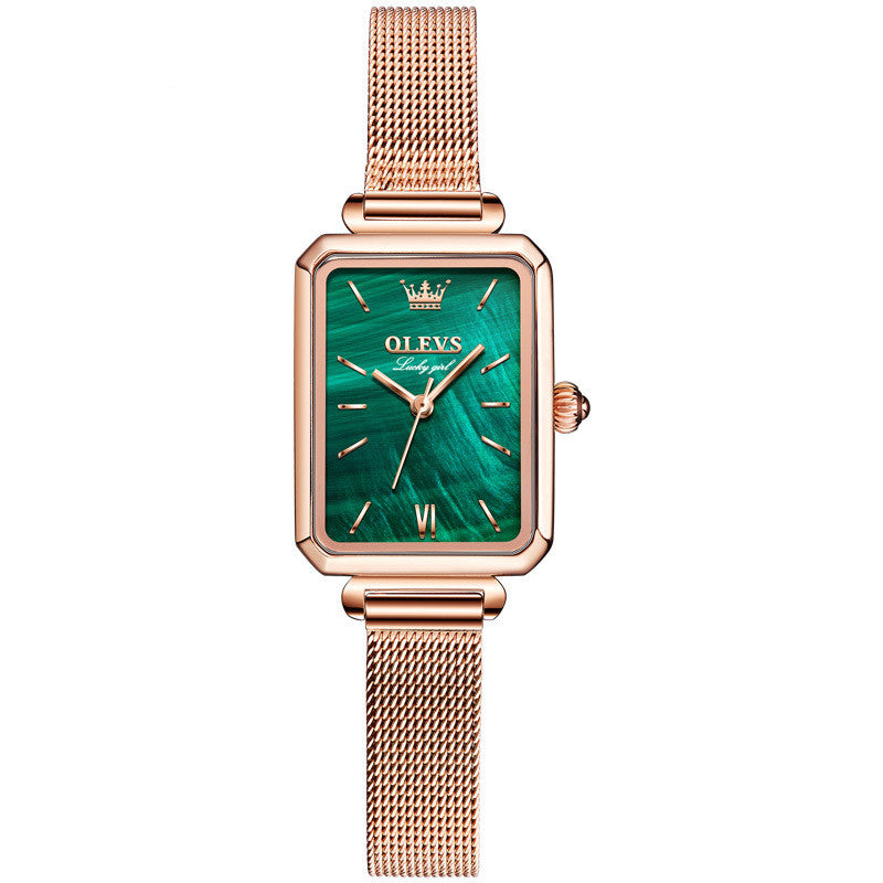 Oris Brand Watch Small Green Watch Waterproof Belt Ladies Watch Women