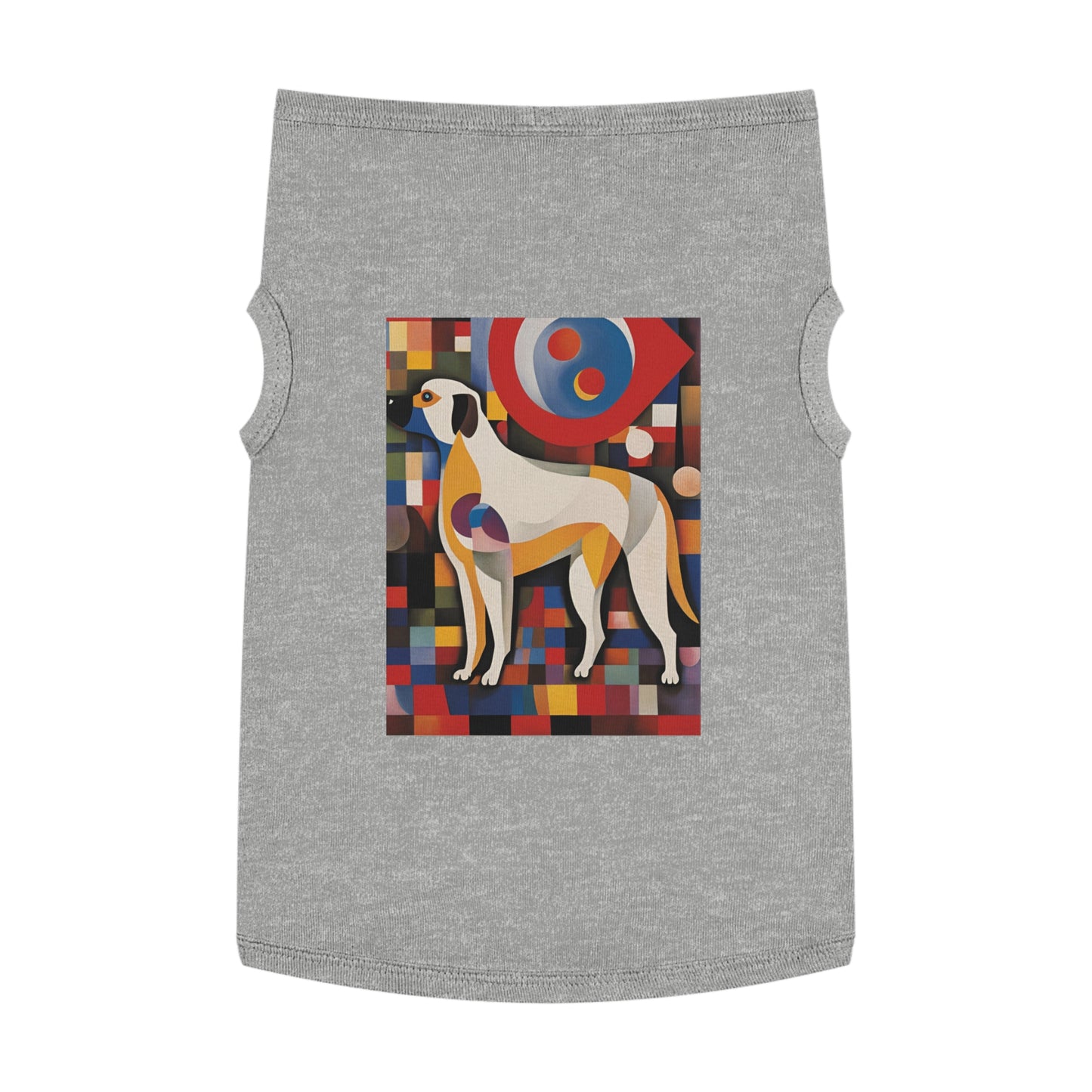 Pet Tank Top / dog lover gift  / dog cloth / AI Kandinsky design / Dog fashion accesories