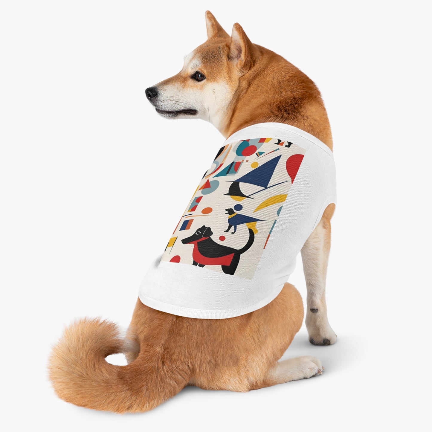 Dog Pet Tank Top / AI generated DOG & Kandinsky / Dog accessories / Dog fashion gifts