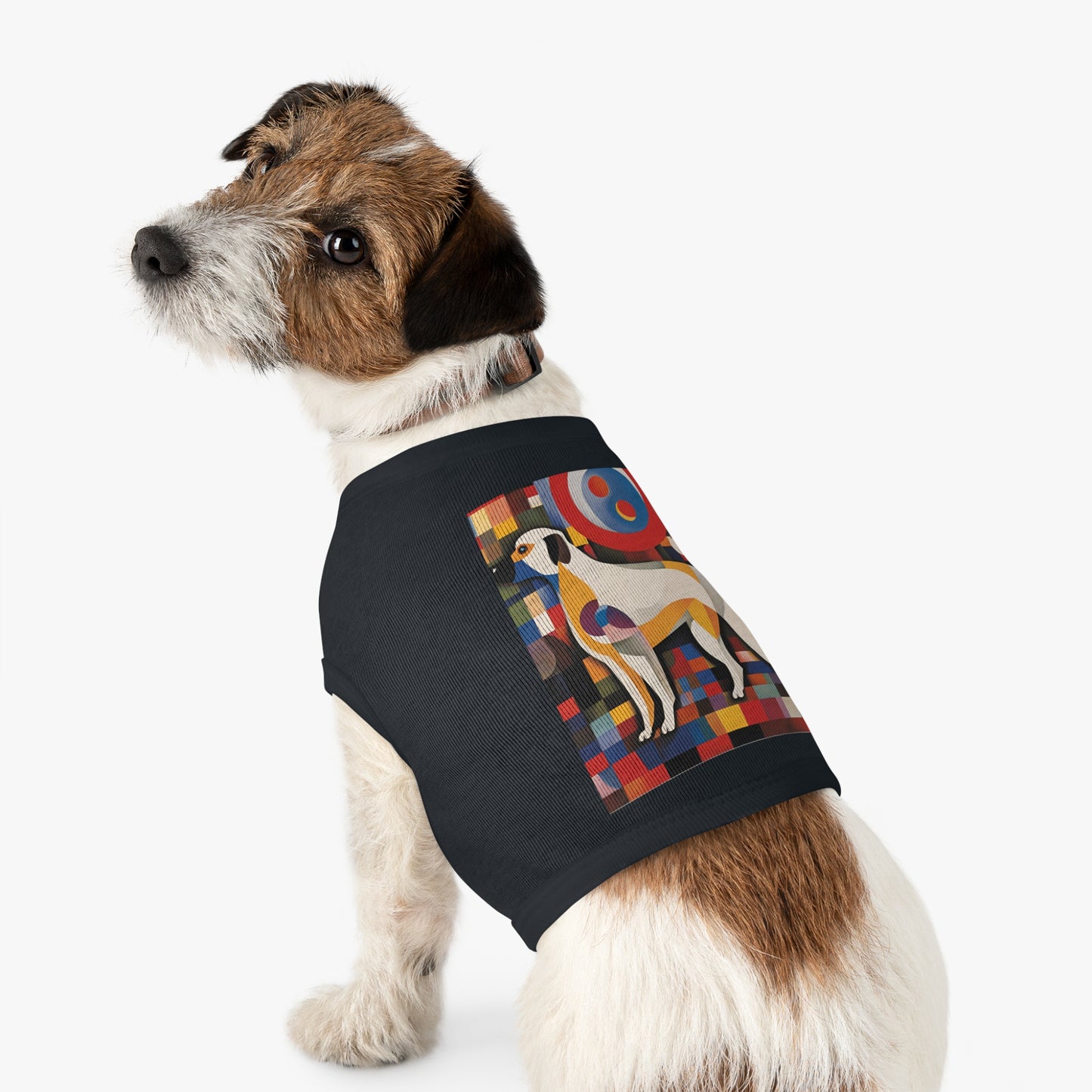 Pet Tank Top / dog lover gift  / dog cloth / AI Kandinsky design / Dog fashion accesories