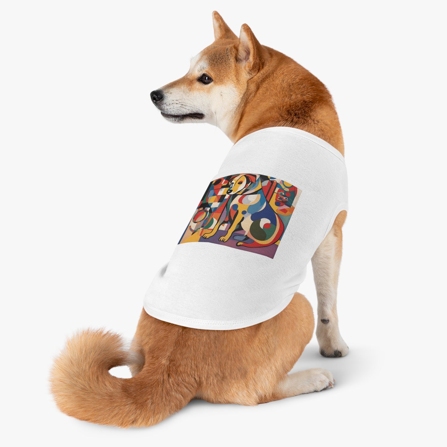 Pet Tank Top / AI Dog & Kandinsky design 6/24 / Dog fashion accesories - clothes