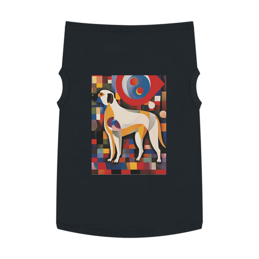 Pet Tank Top / dog lover gift  / dog cloth / AI Kandinsky design / Dog fashion accesories