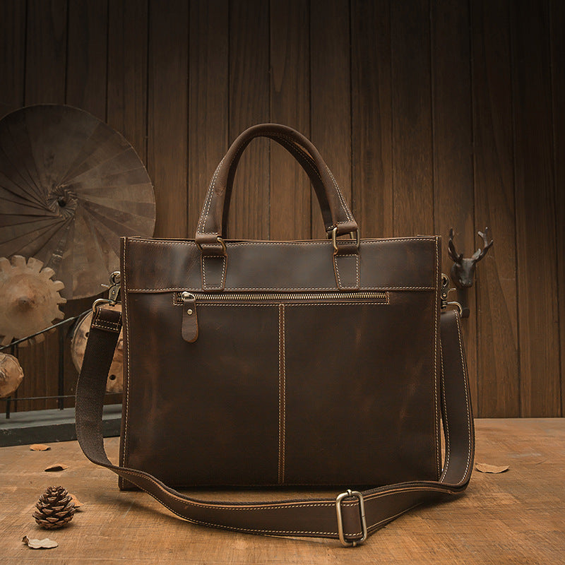 Handmade Vintage Leather Men's Briefcase