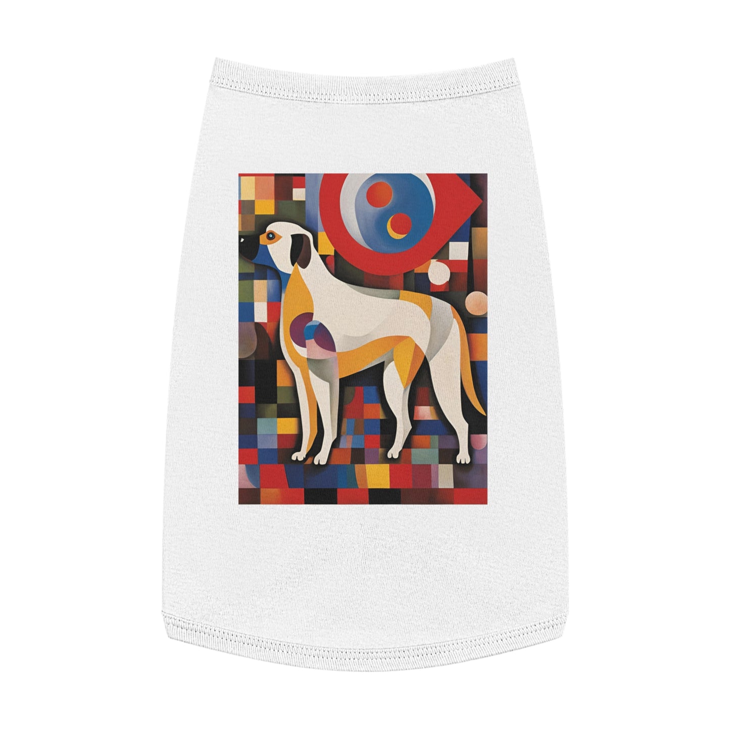 Pet Tank Top / dog lover gift  / dog cloth / AI Kandinsky design / Dog fashion accesories