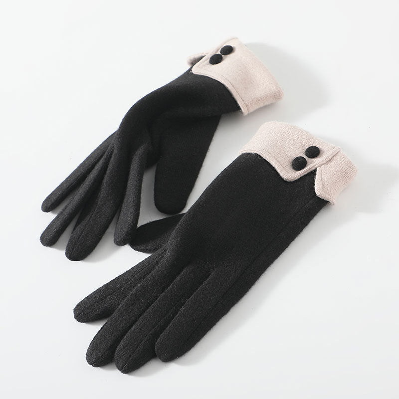 Women's Outdoor Warm Gloves With Thickened Cashmere