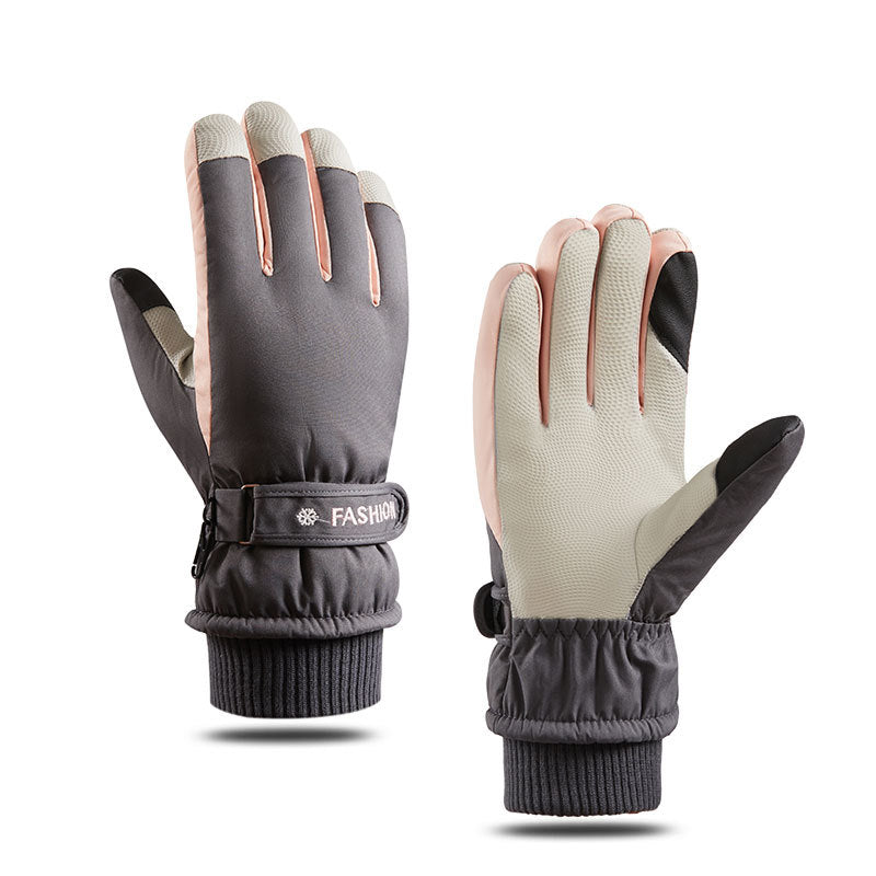 Winter Warm Gloves Men Women Touch Screen Waterproof Fleece Gloves For Running Cycling Driving Hiking