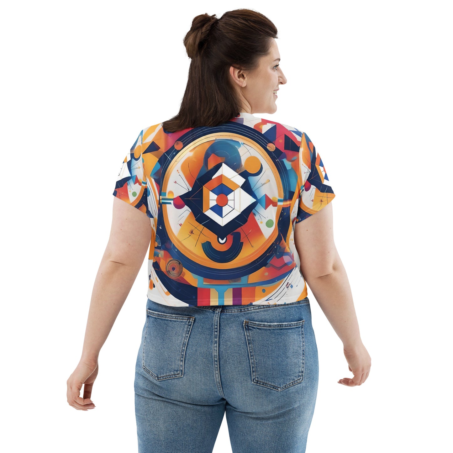 All-Over Print Crop Tee / Kandinsky / AI design