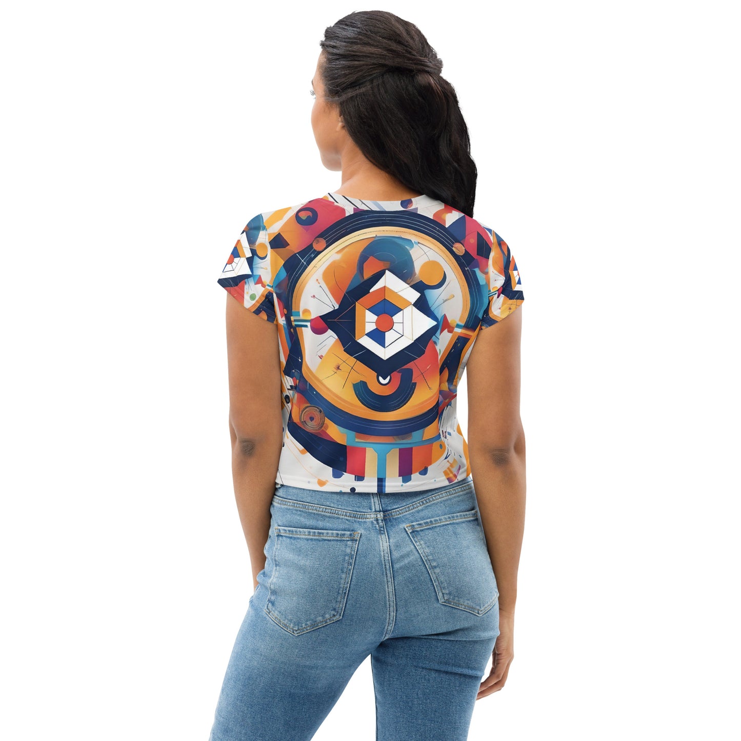 All-Over Print Crop Tee / Kandinsky / AI design