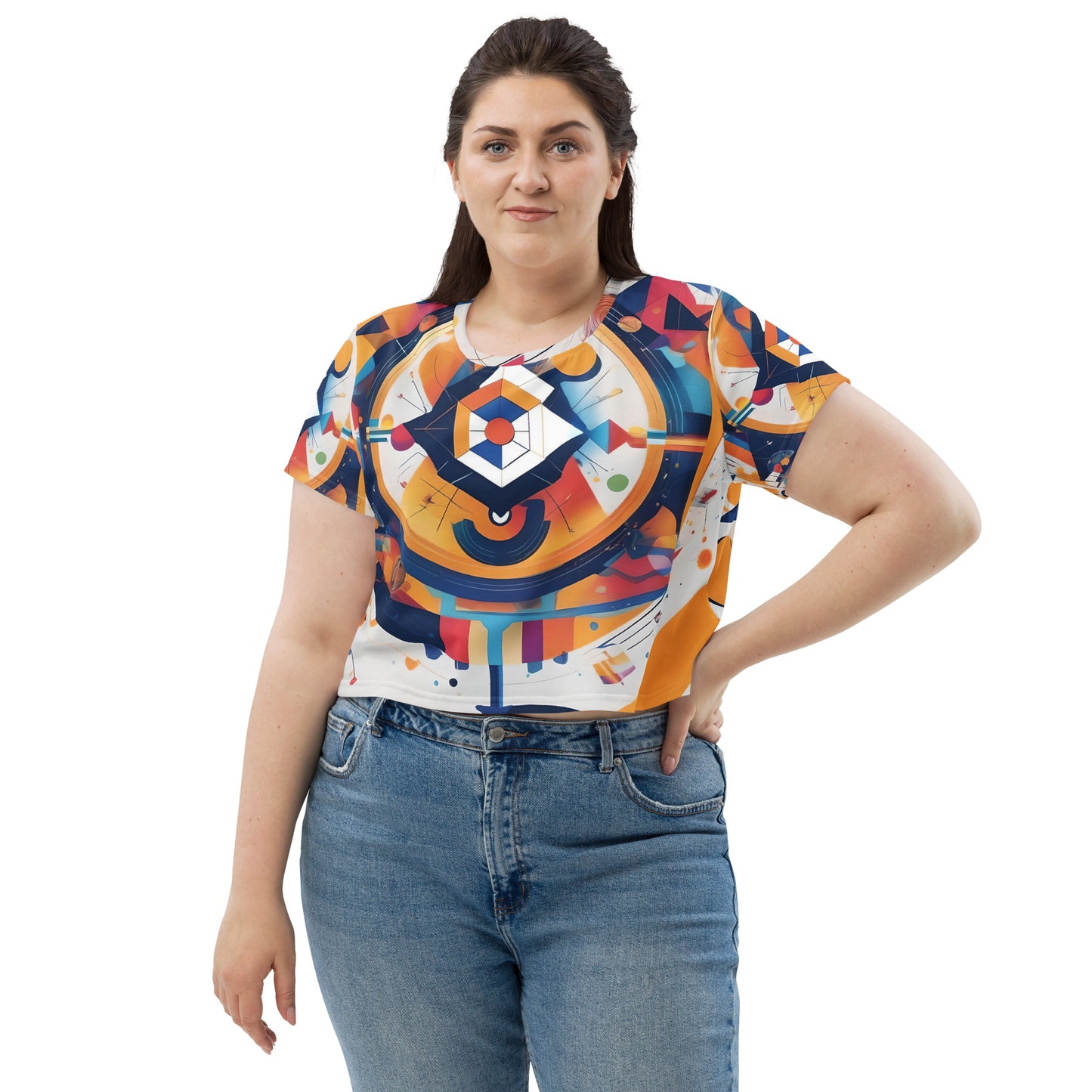 All-Over Print Crop Tee / Kandinsky / AI design