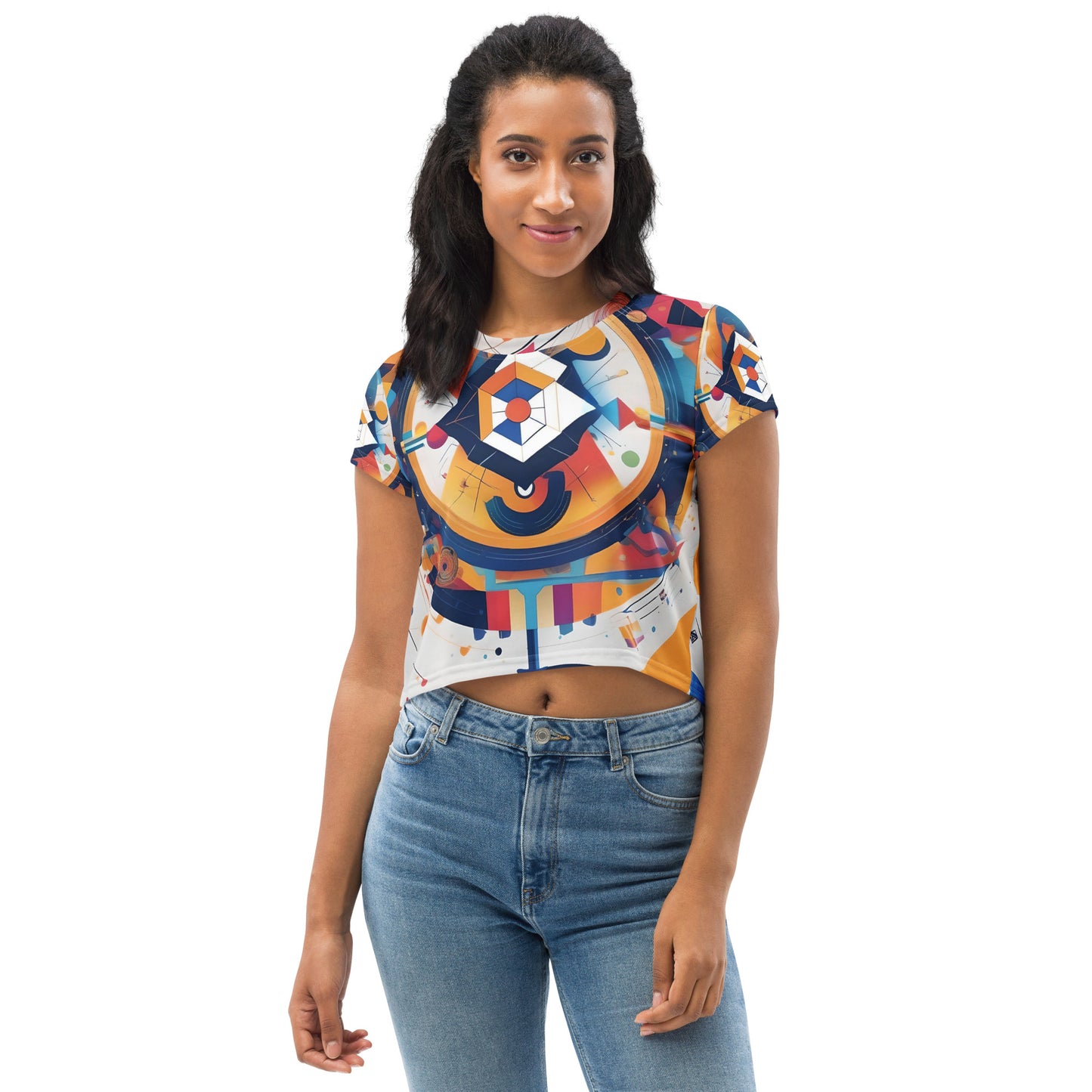 All-Over Print Crop Tee / Kandinsky / AI design