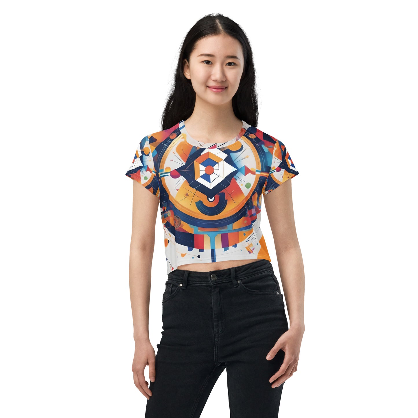 All-Over Print Crop Tee / Kandinsky / AI design