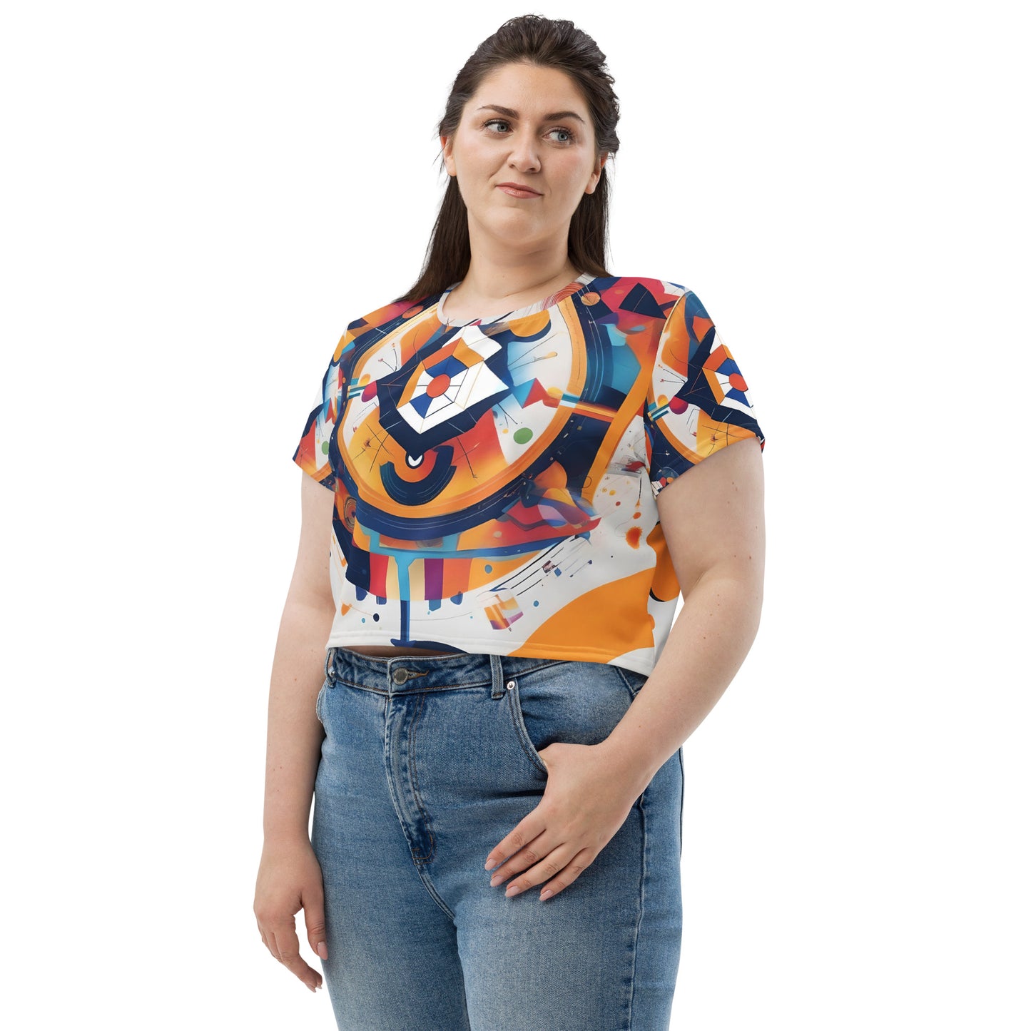 All-Over Print Crop Tee / Kandinsky / AI design