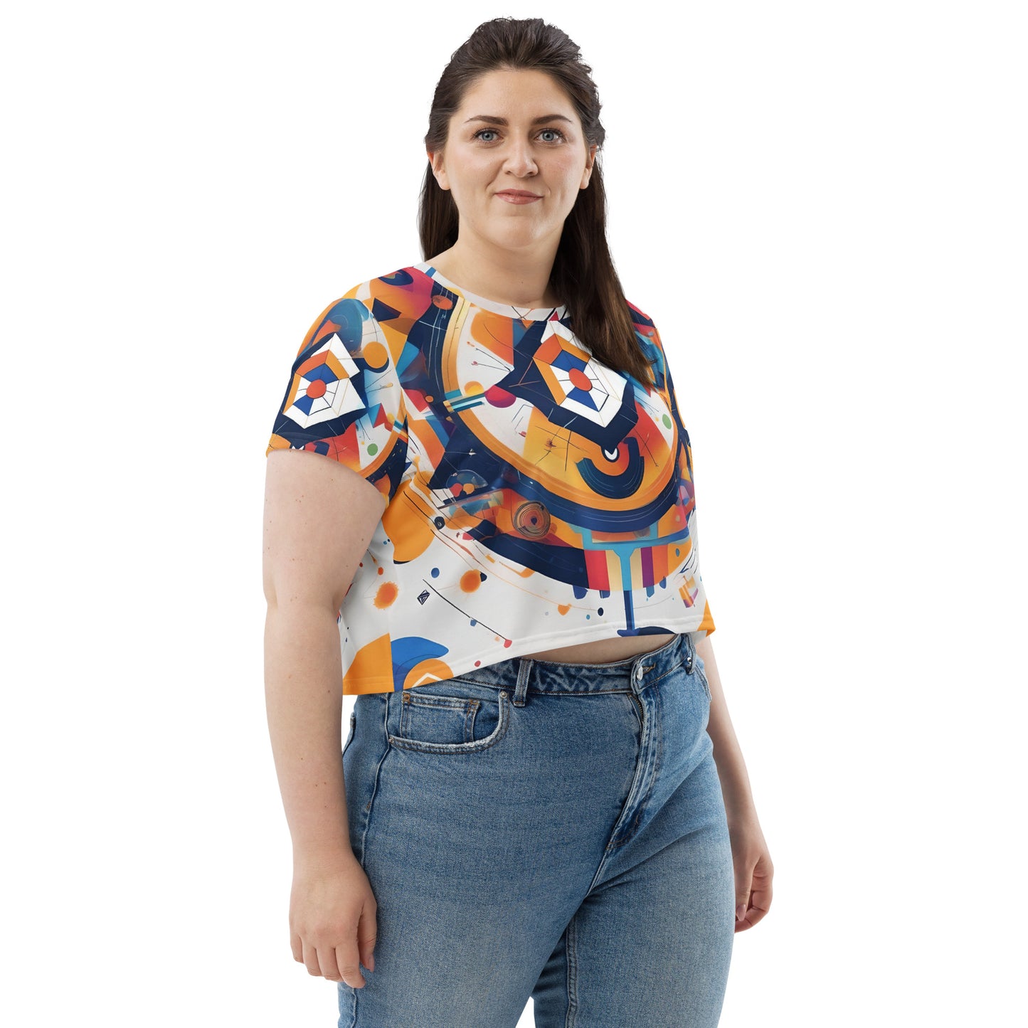 All-Over Print Crop Tee / Kandinsky / AI design