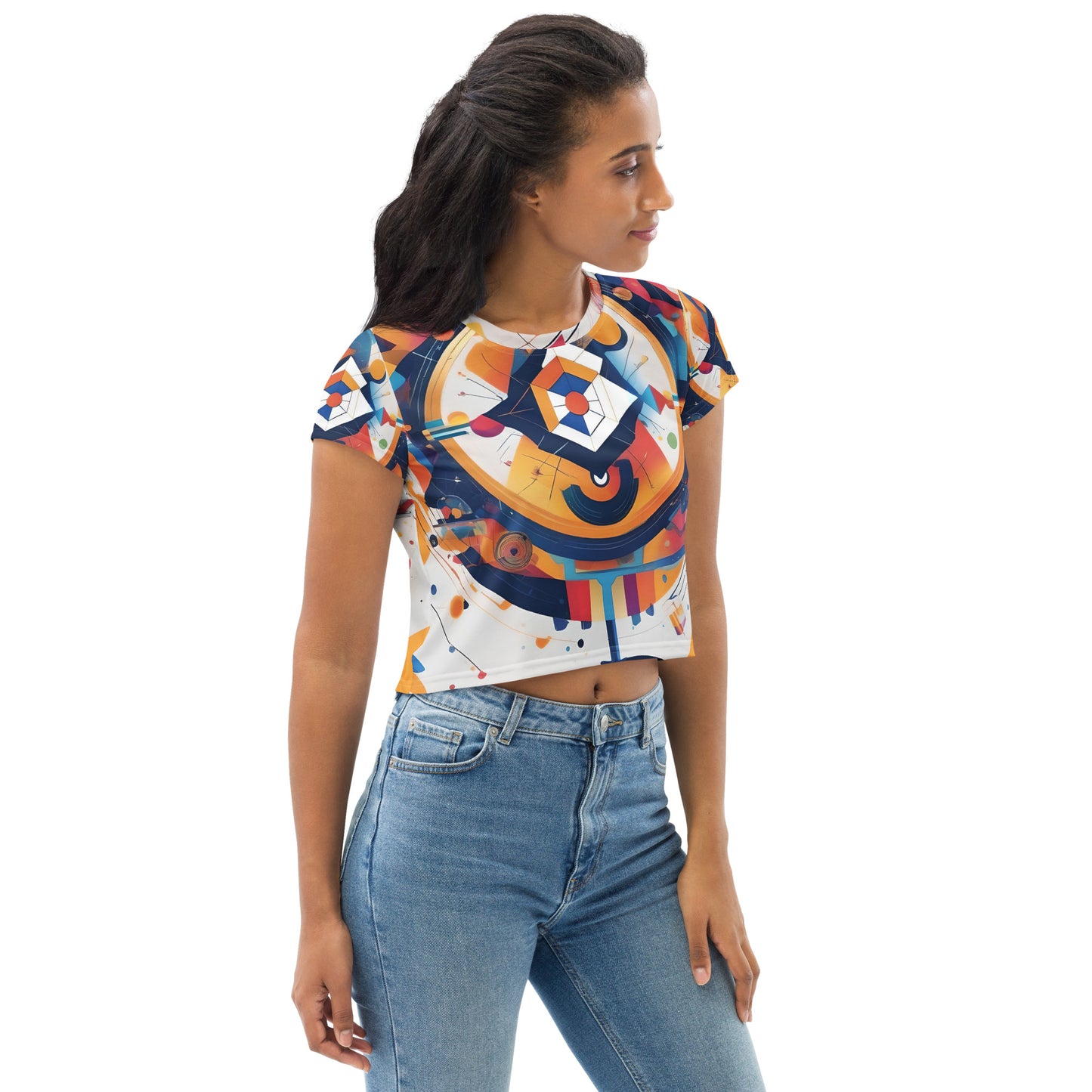 All-Over Print Crop Tee / Kandinsky / AI design