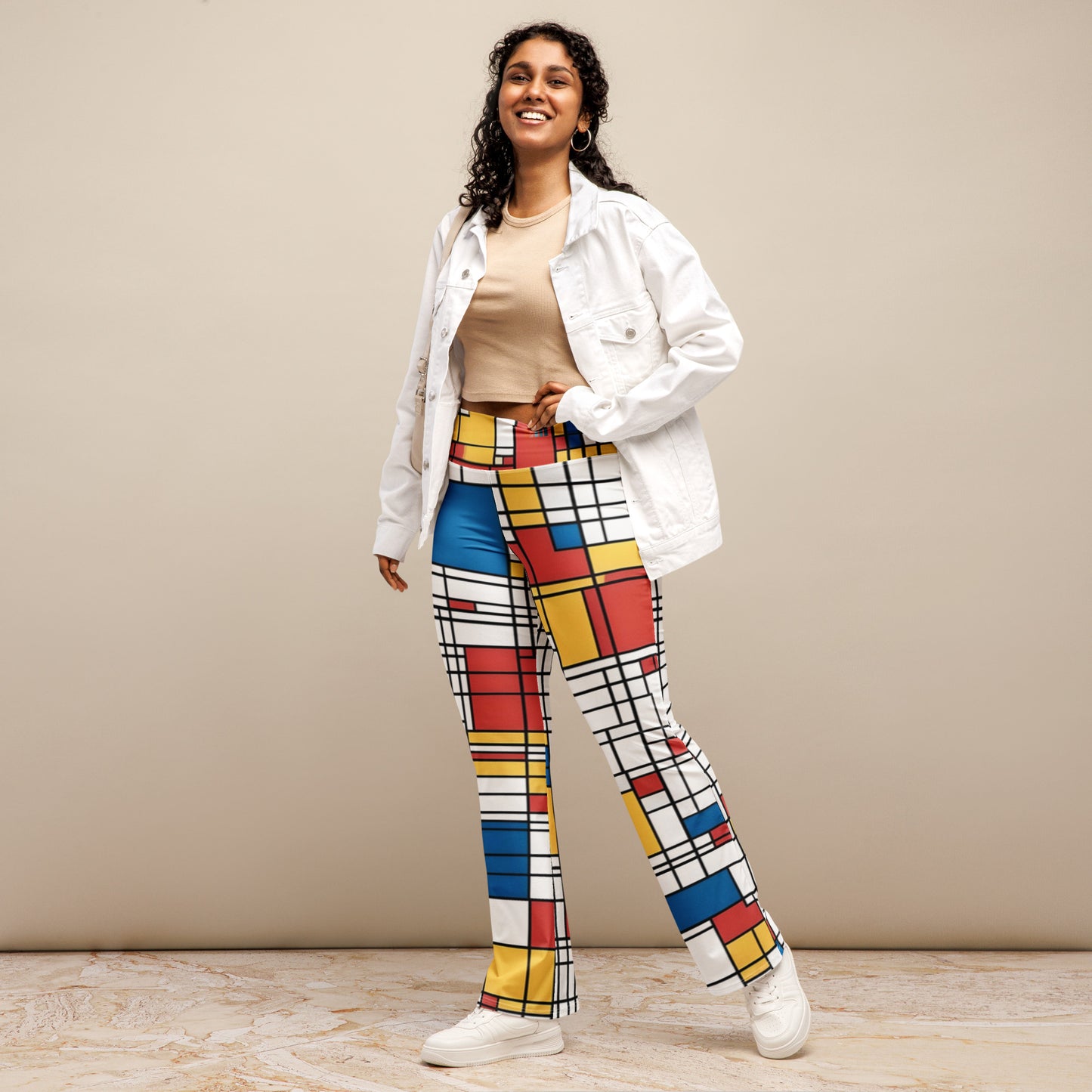 Flare leggings / Piet Mondrian / AI created / Outfit for festival