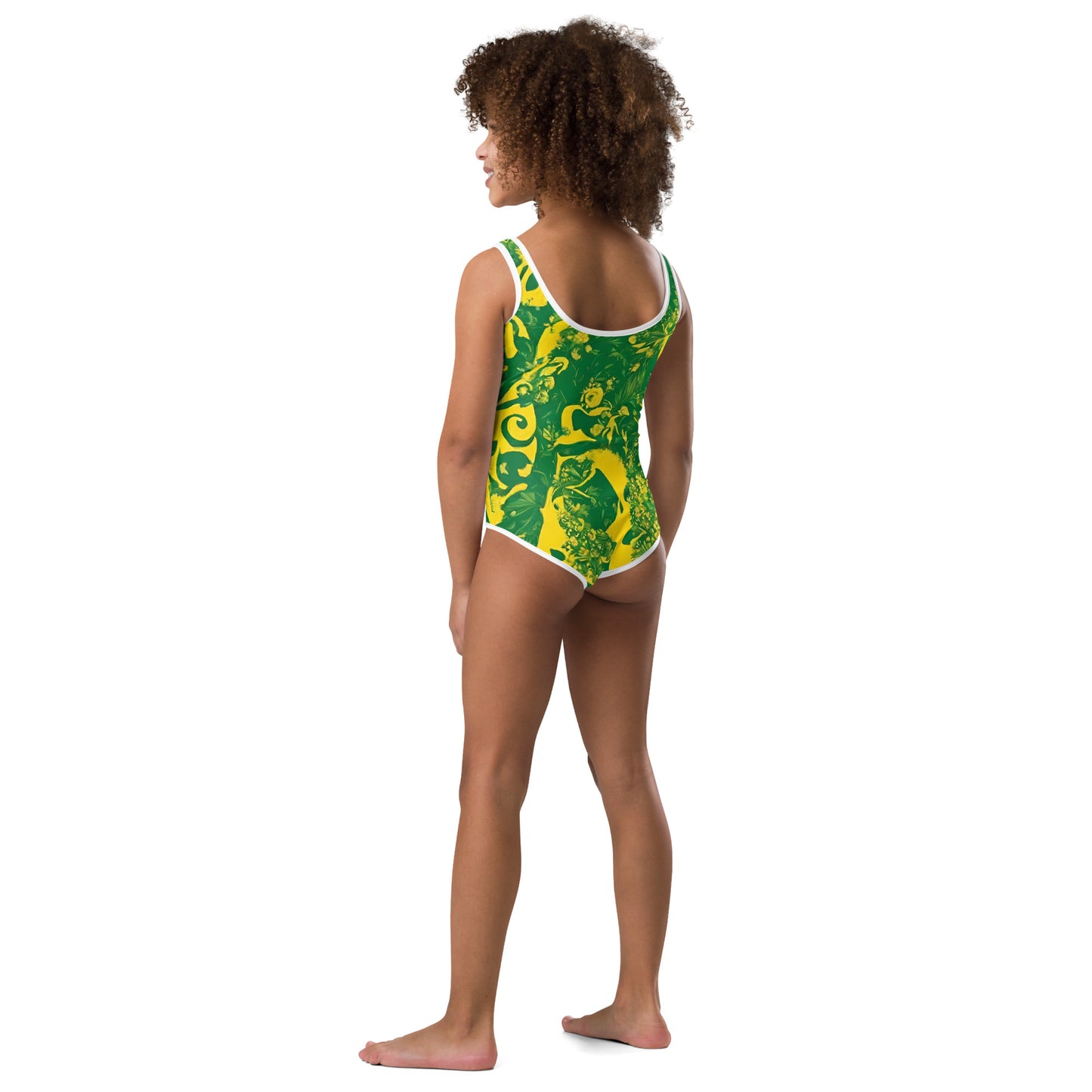 All-Over Print Kids Swimsuit / AI generated / Brasil kids swimsuit